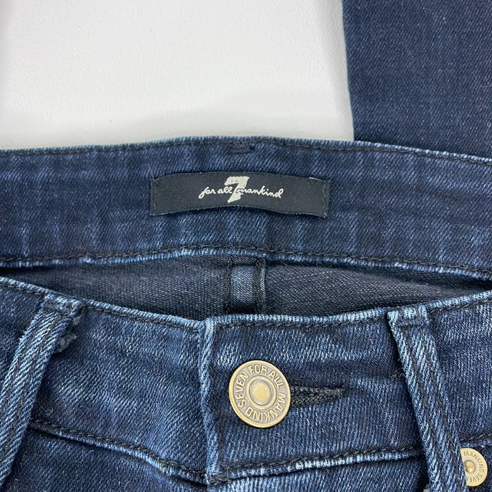 7 For All Mankind Jiselle Slim Flare Jeans Dark wash size 26 - Picture 3 of 14